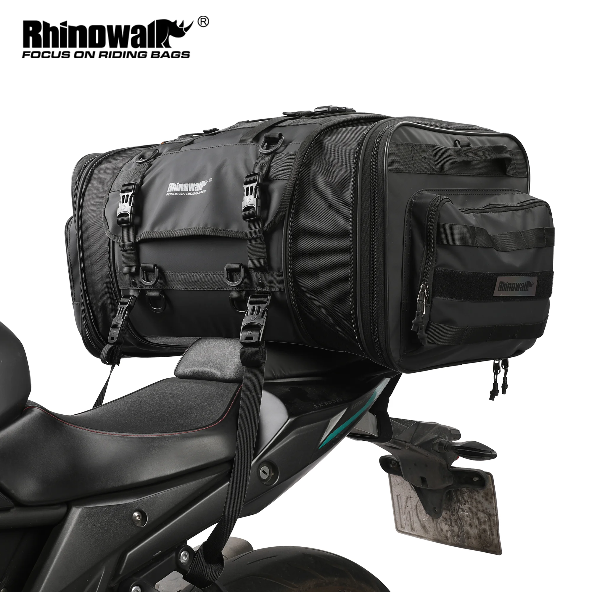 Rhinowalk 4060L Motorcycle Bag Waterproof PVC Motorcycle Seat Bag Big