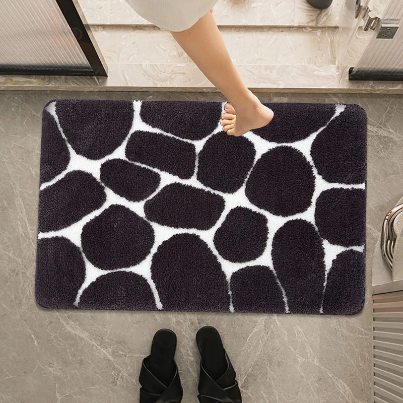 

1pc Non-slip Floor Mat, Soft Cobblestone Absorbent Bathroom mat For Entryways Kitchen Bedroom Indoor
