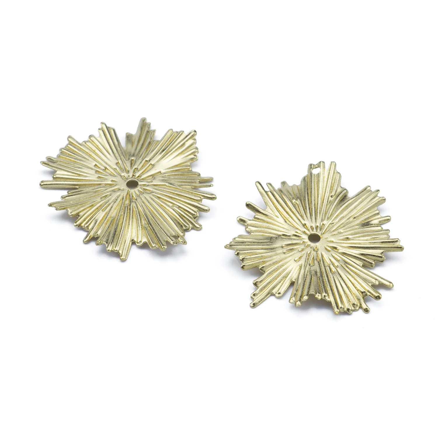 

10pcs Raw Brass Sun Flower Charms Sun Leaves Hanging Earrings Charm Pendant Diy For Bracelet Jewelry Making Accessories Findings