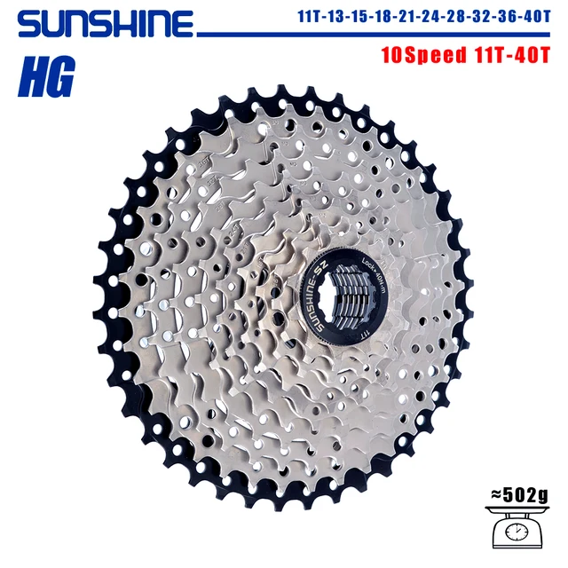SUNSHINE Bicycle Cassette 8/9/10/11/12 Speed Mountain Bicycle Freewheel Bicycle Sprocket HyperGlide system For Shimano/SRAM 10 Speed 11T-40T
