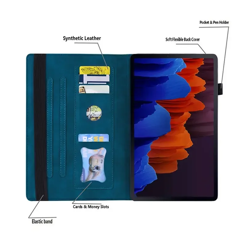 Premium Business Wallet Flip Book Case with Soft TPU Shell Cover