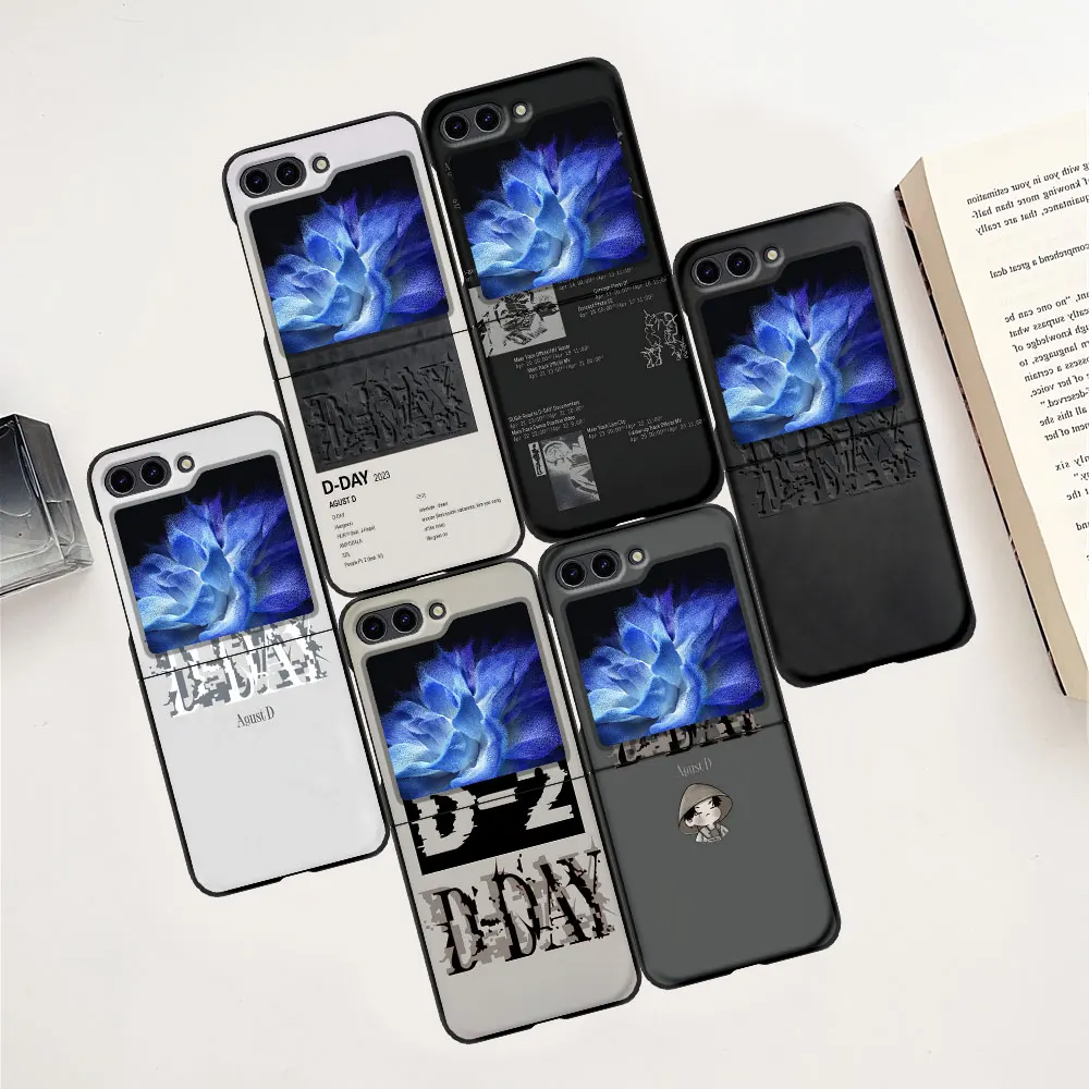 Custodia Suga D-Days Per Samsung Galaxy Z Flip5 Cover Nera Per Pc Z Flip 5 5G Hard Luxury Coque Zflip5 Funda Capa