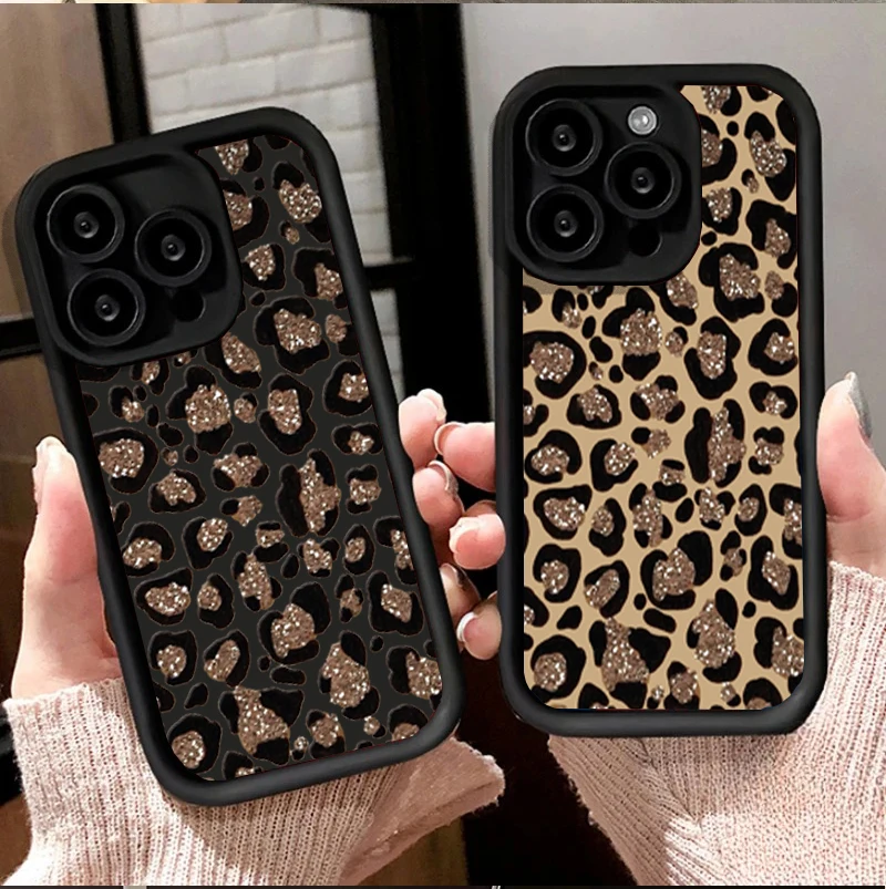 Leopard Print Soft Bumper Shockproof Phone Case