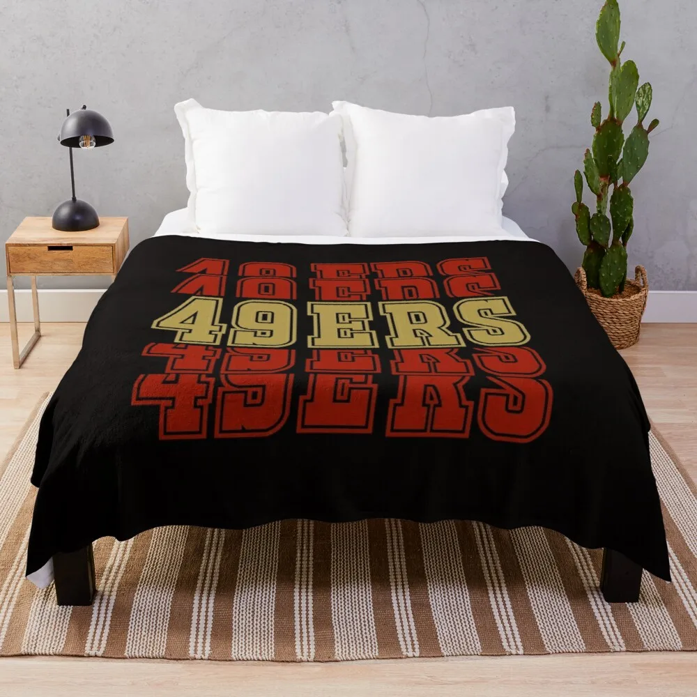 49 ers - 49ers logo - 49ers gifts - gift idea 49ers Throw Blanket knitted double blanket for summer sofas