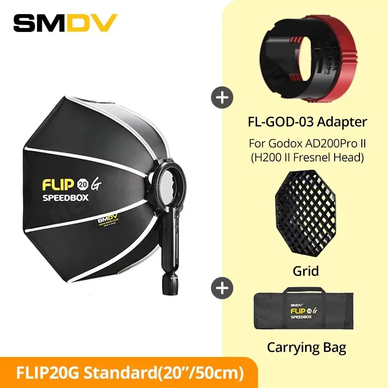 SMDV Flip24G Softbox (60cm) とS-adapter Sde3bd6a6e9354e16a2bc28a013e29