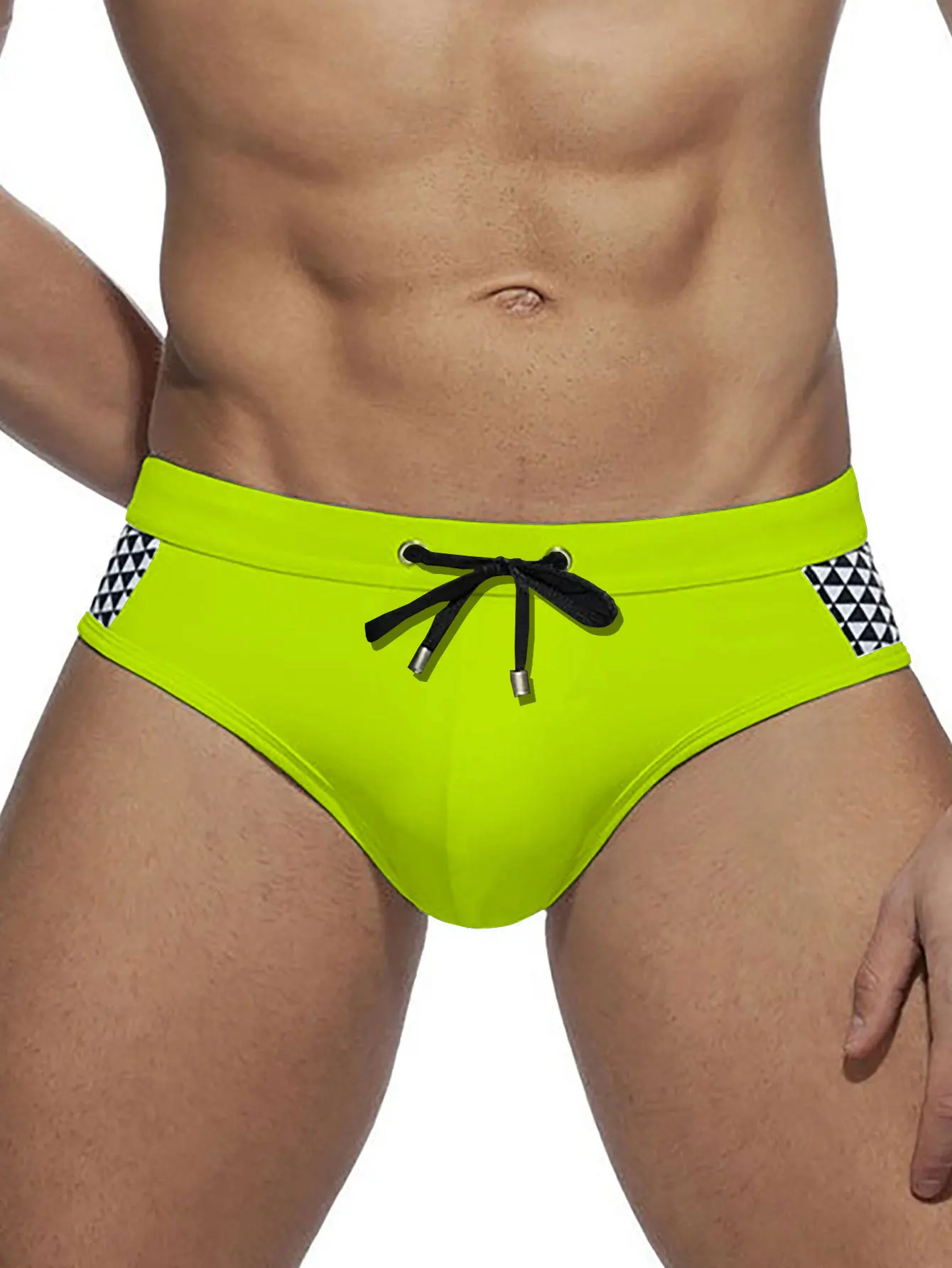 Mens Solid Low Rise Swim Briefs Quick Dry Bulge Pouch Bikini Swimwear