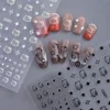 1sheet Japanese nail sticker HelloKitty Cat Head Heart cartoon cute nail decal with adhesive ornament Back Glue Manicure Sticker 4