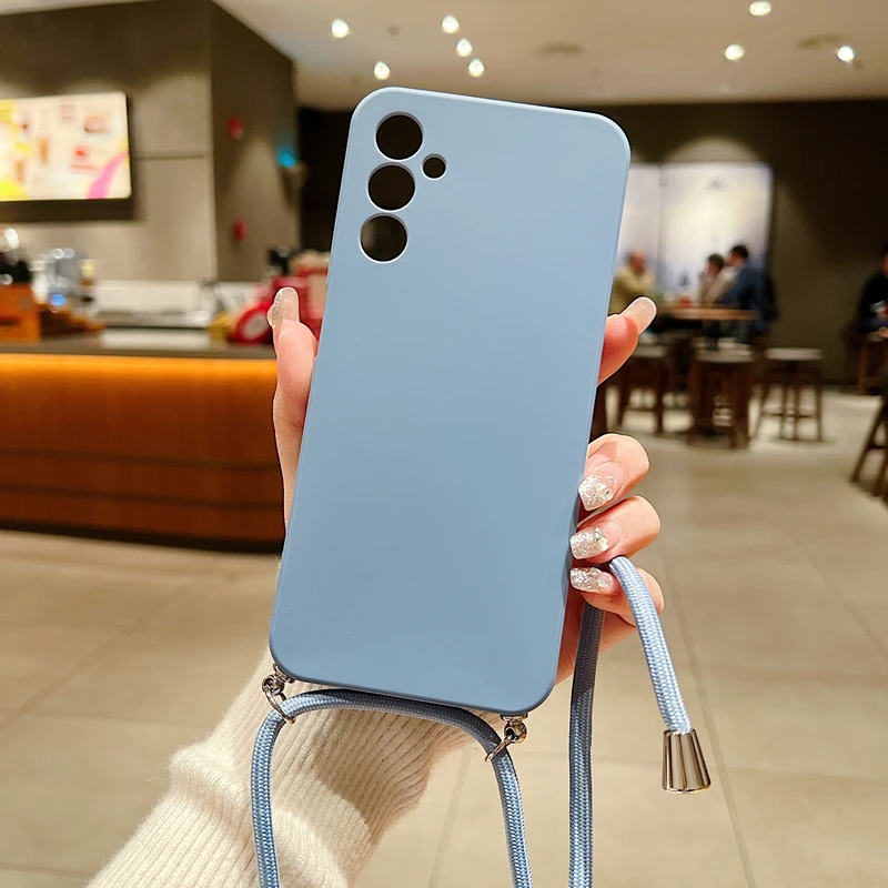 thumbnail image 1 of Funda con correa cruzada para Samsung Galaxy, carcasa trasera de TPU suave de silicona, S24, S23, S22 Ultra, S21, S20 FE, S10, S9, S8 Plus, Note 20, 1 of 5
