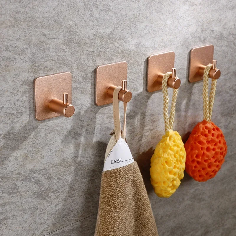 Adhesive Hooks Adhesive Wall Hooks Mounted Door Key Cloth Coat Bathroom Robe Hanger Kitchen Hardware Rack Shelf Bag Hook Organizer Hanging