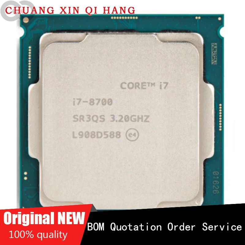 Utilizzato Per I7 8700 I7-8700 3.2Ghz Processore Cpu A Sei Core A Dodici Thread 12M 65W Lga 1151