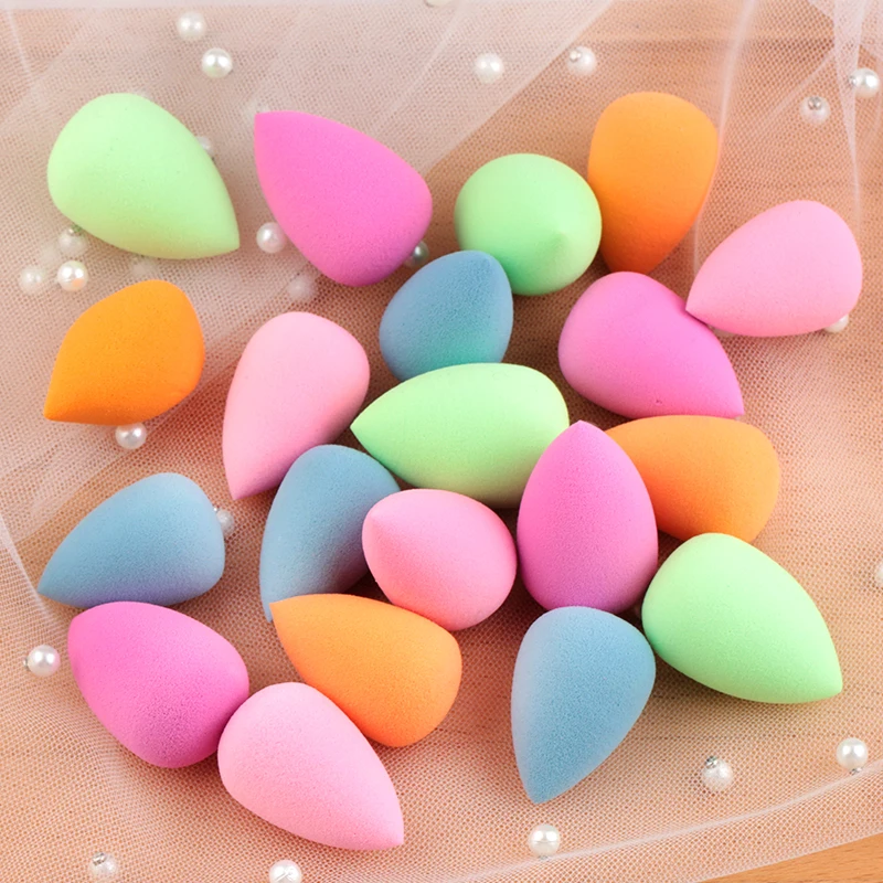 

50Pcs Cosmetic Puff Makeup Sponge Set Soft Foundation Puff Powder Concealer Flawless Water Drop Blending Shape