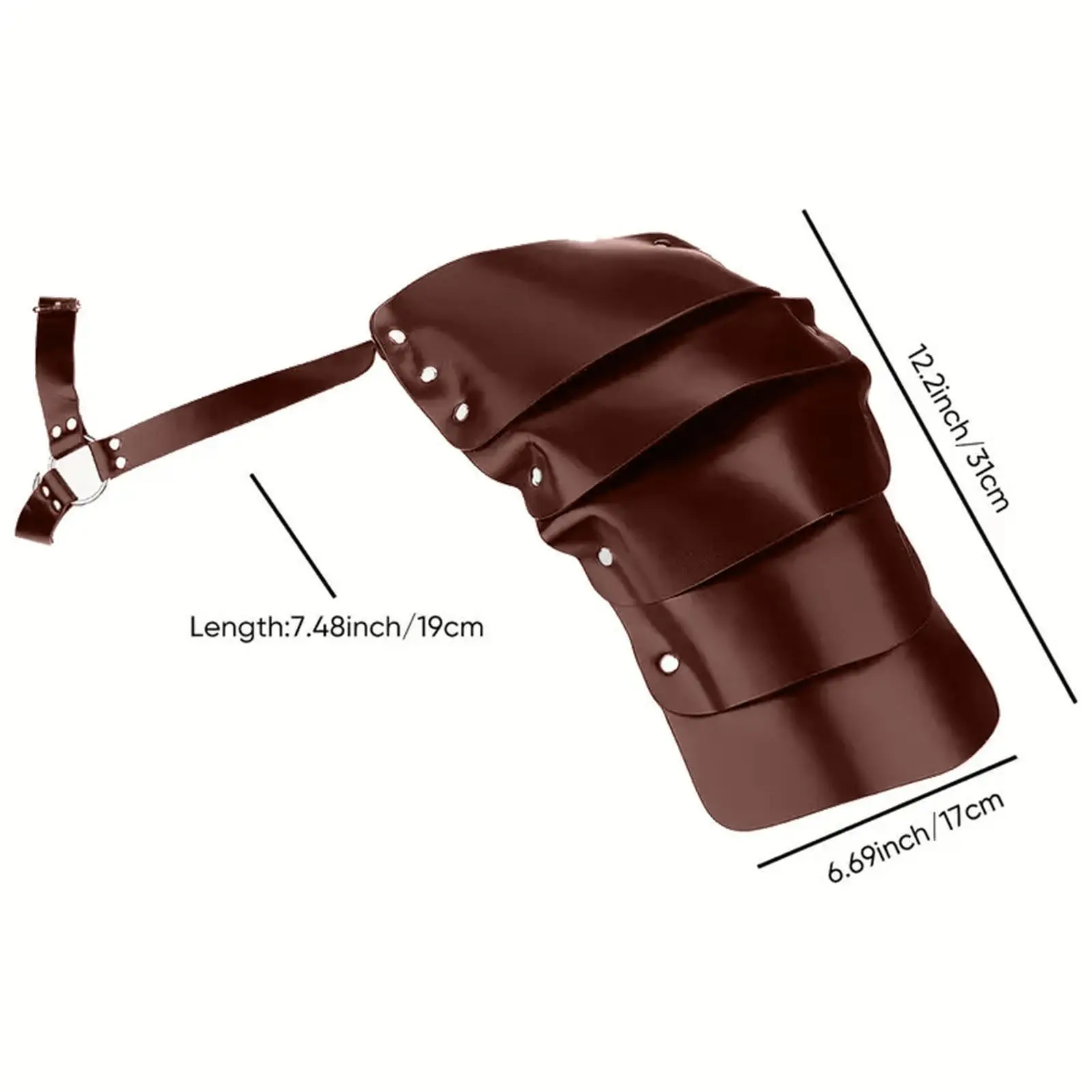 Medieval Single Shoulder Pauldron Body Chest Harness for Costumes Role Playing