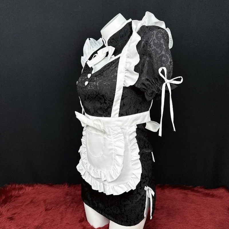 Anime-Style Modified Cheongsam Lace-Up Dress Cosplay Costume for Women (Unofficial)