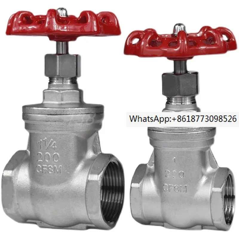 

201/304 stainless steel gate valve threaded internal thread two way valve, household tap water switch valve 6 points