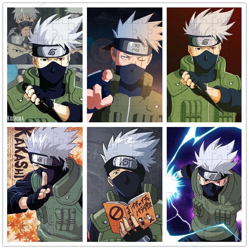 

35/300/500/1000 Pcs Jigsaw Puzzle Anime Naruto Character Hatake Kakashi Puzzle Educational Toys Christmas Creative Gifts