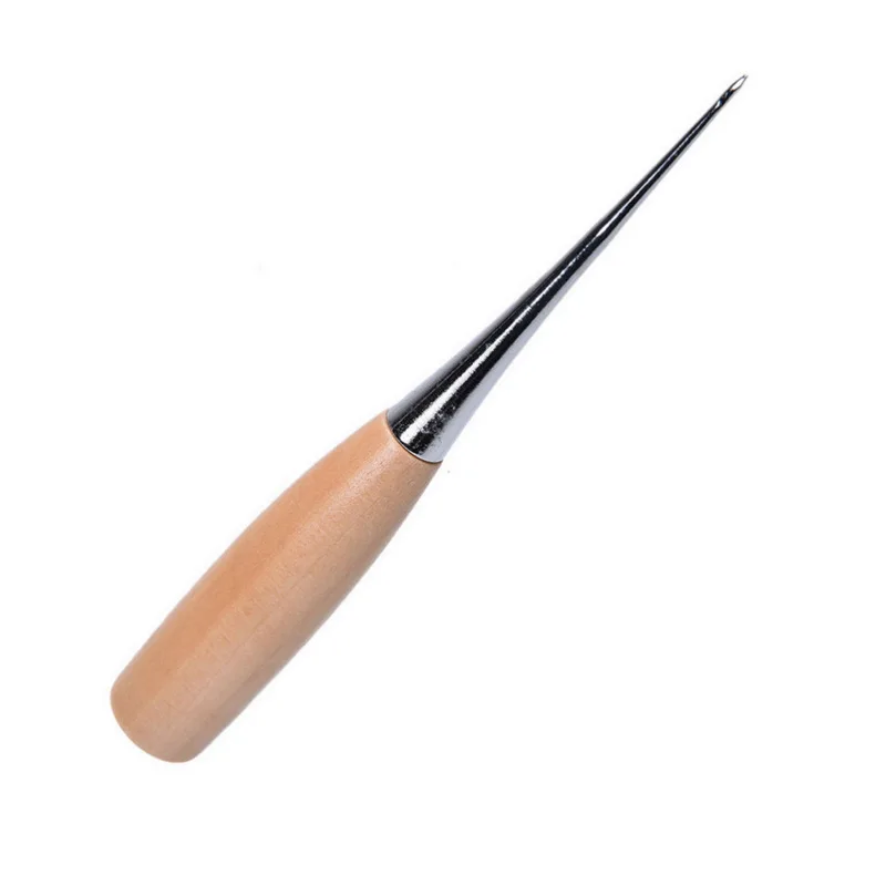 Hot Wooden Handle Sewing Awl Speedy Hand Stitcher Leathercraft Tools
