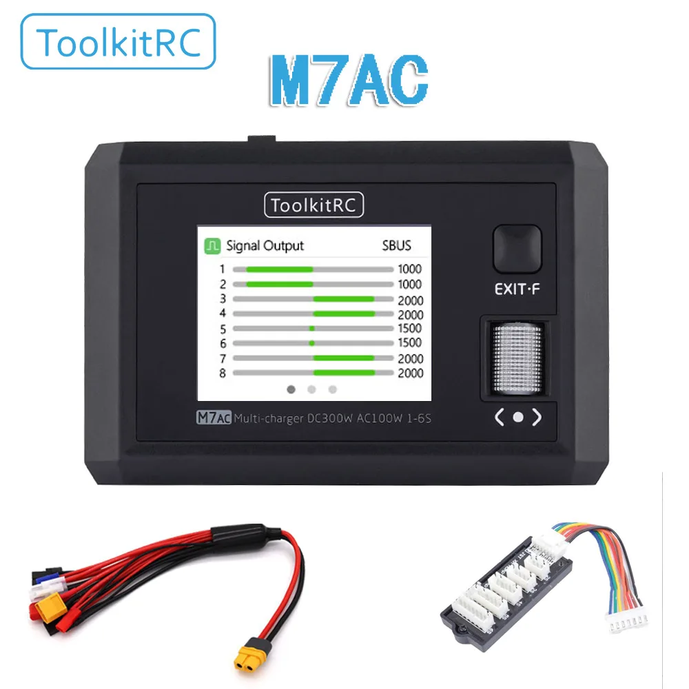 Toolkitrc M7ac 100w Ac / 300w Dc Input Xt60 Xt30 Output Multifunction Suppot Dual Smart Charger