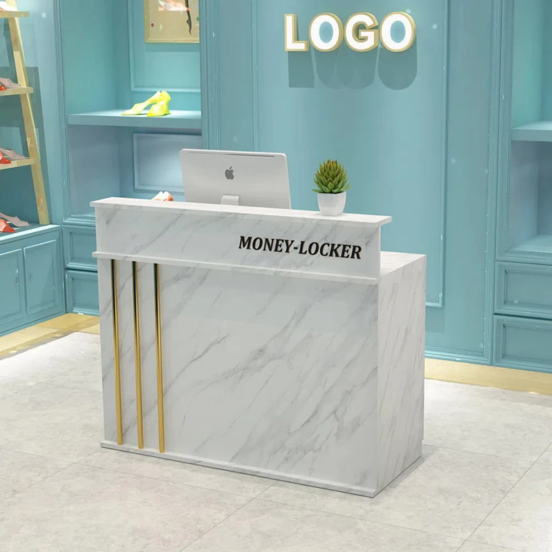 Cashier Simple Modern Small Bar Counter Reception Desk Beauty Institute Counter Welcome Desk Service Desk Company Front Desk