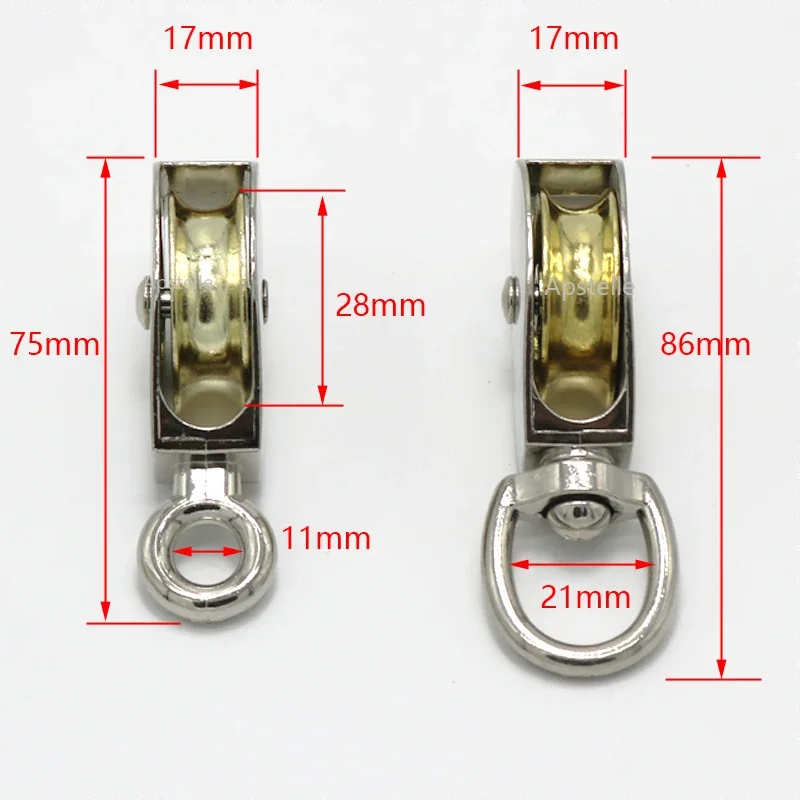 36/48/52/58/75/86mm Lifting Rope Roller Pulley Wheel Climbing Mini Pulleys Metal Sheave Zinc Alloy Katrol Wiel lifting rope pulley