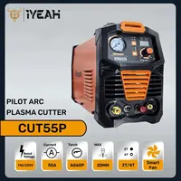 Pilot Arc CUT55P HF Plasma Cutter iYeah 110V/220V 55A Plastic Air Cutting Welder Machine With AG60P Torch MAX Cutting 20mm 2