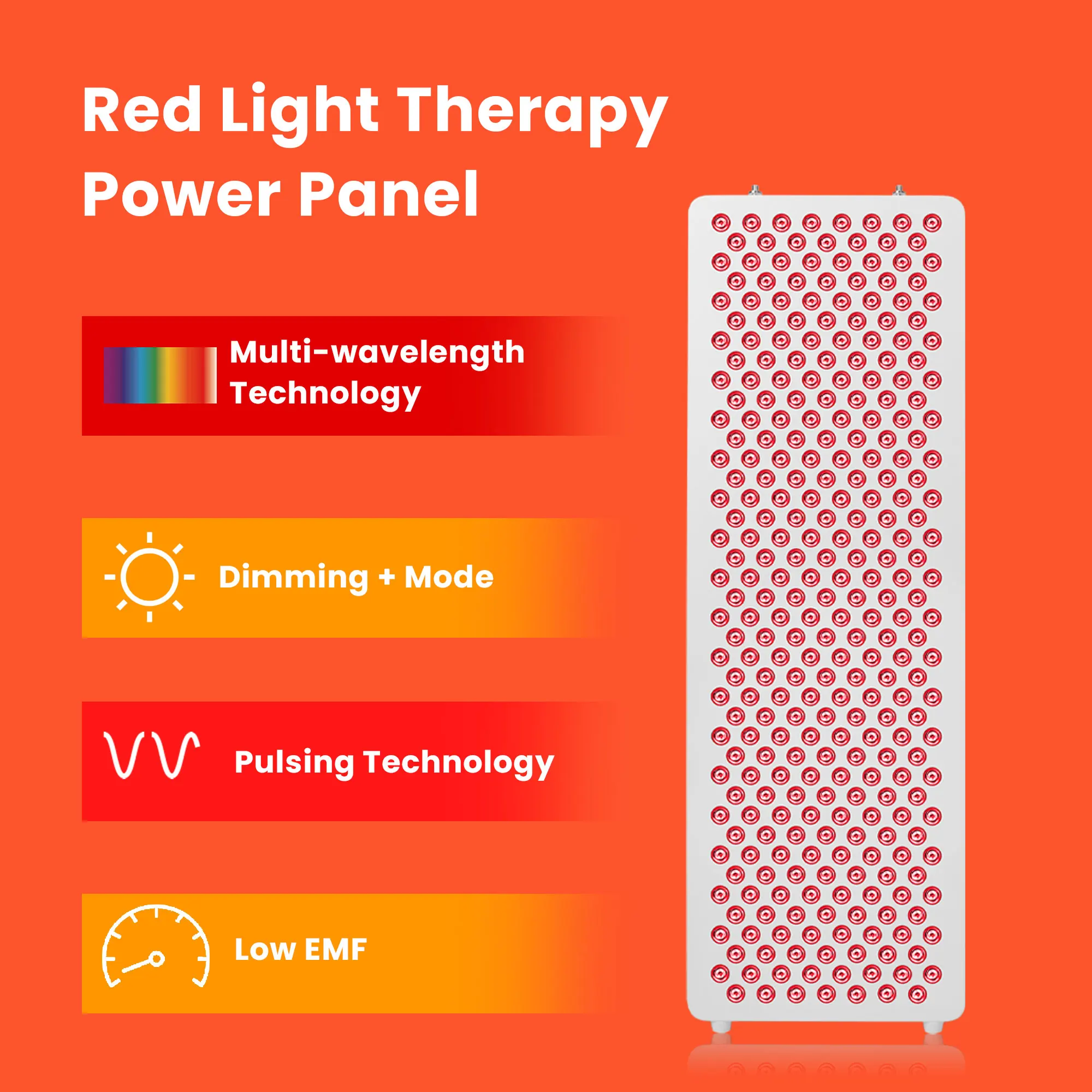 Red Light Therapy, Red Near Infrared LED Panel, 300pcs 3w 5w no  Flicker Free LEDs RL300MAX 1500w 2