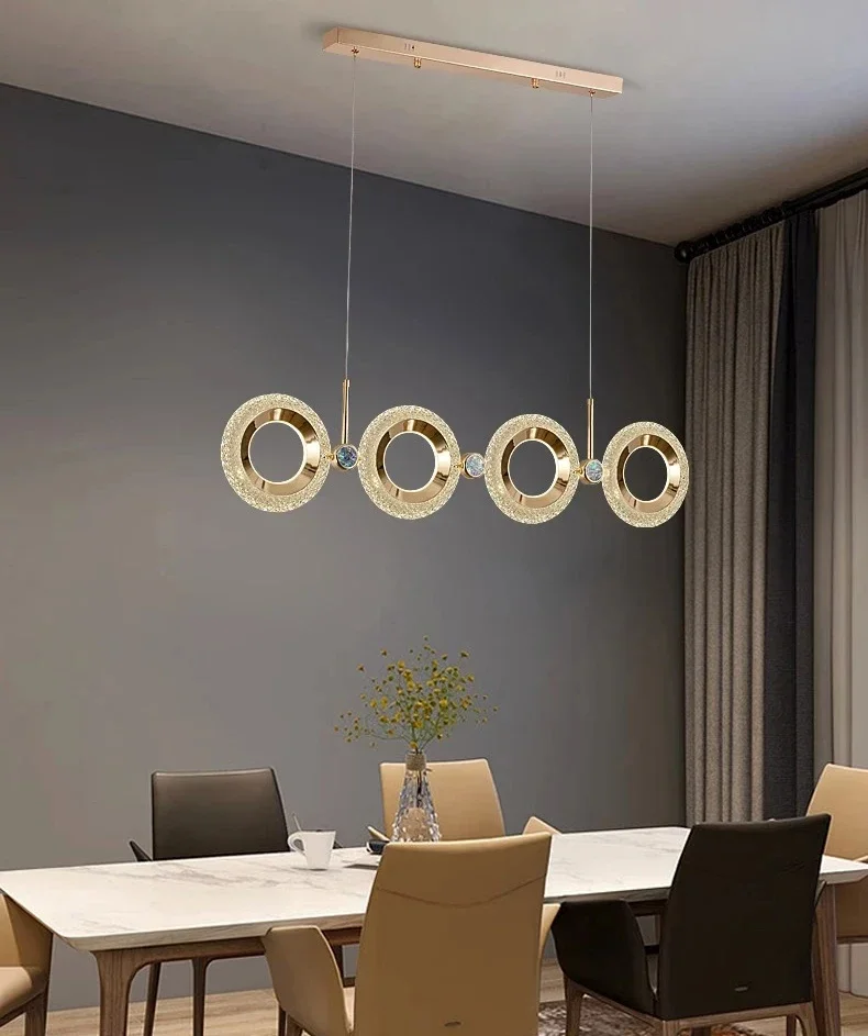 Description Picture 5 of itemModern minimalist circular pendant light home decoration Nordic luxury LED lights living room staircase indoor lighting fixtures