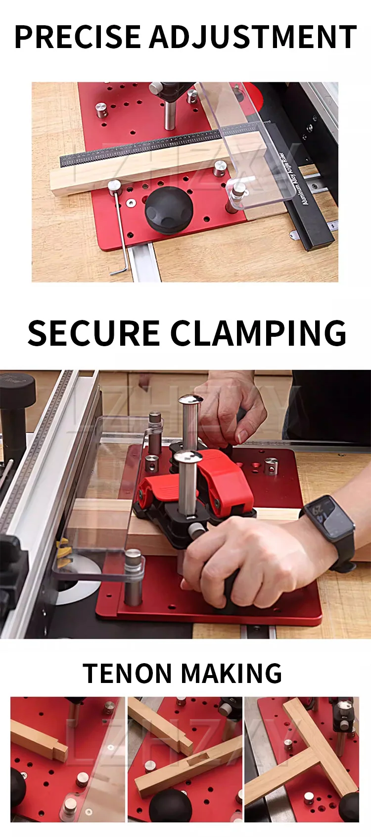 Inverted Carving Machine/Table Saw Push Block Guide Rail Planing Slide Woodworki