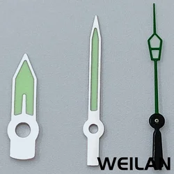 Silver Black Luminous Watch Hands (Silver Green B1)