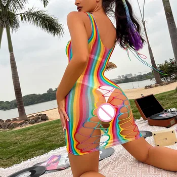 JSY Sexy Bodysuit Lace Lingerie Fishnet Multicolor Dress Women's Underwear Beachwear Bathing Suit Erotic Lingerie Porno Costumes 5