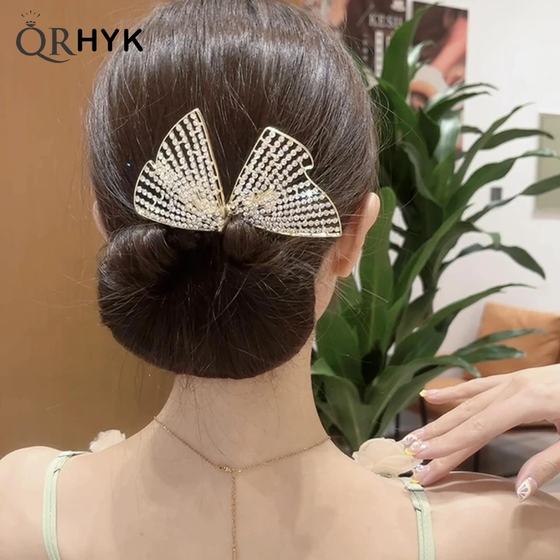 

Женские бигуди для волос, бигуди с кристаллами и крыльями, аксессуары для завивки волос, жемчужина, искусственная бабочка
