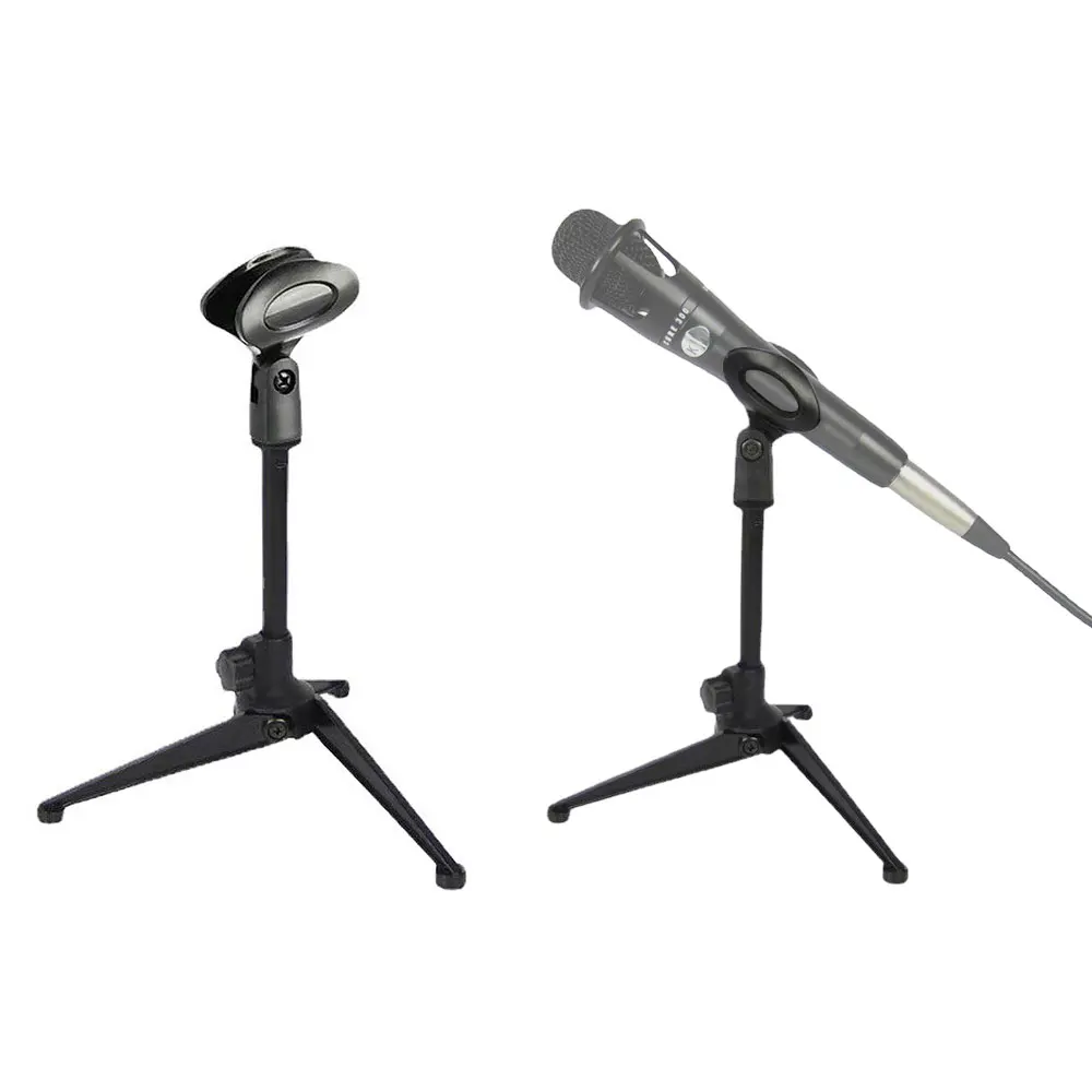 Microfoonstandaard Desktop Statief Mini Draagbare Tafelstandaard Verstelbare Mic Stand Mic Clip Houder Beugel Lichtgewicht Beugel