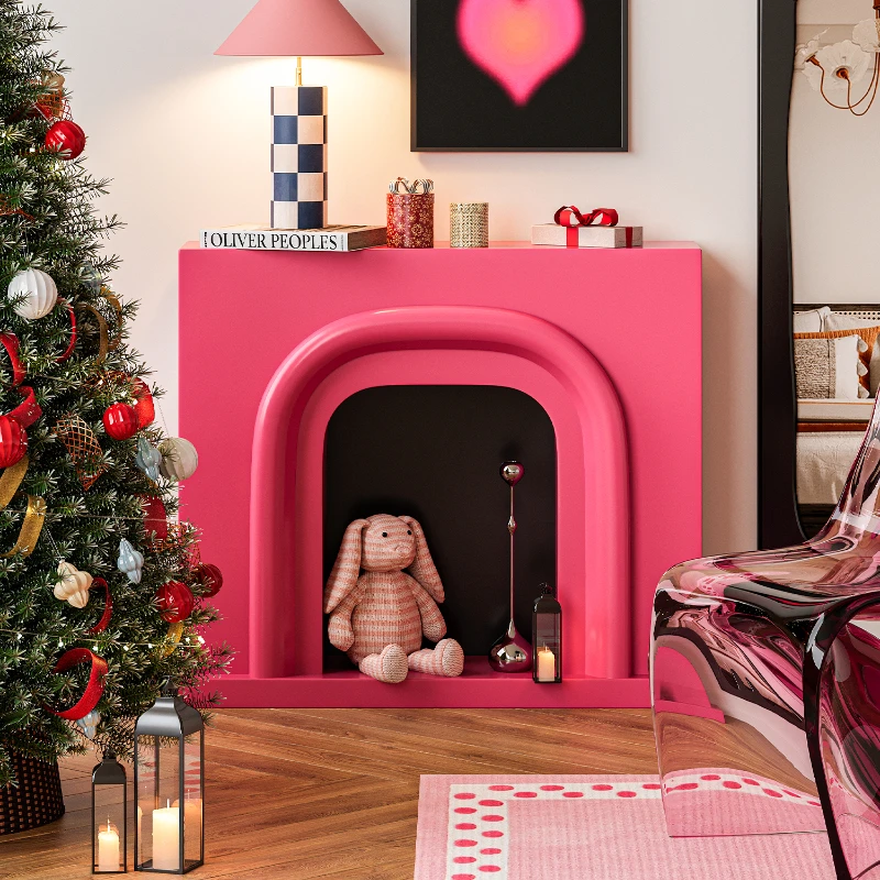 1X1 Field Fire Dragon Fruit Armadietto Per La Decorazione Del Camino In Stile Francese, Armadio Per Foyer Ad Arco, Rack Di Stoccaggio