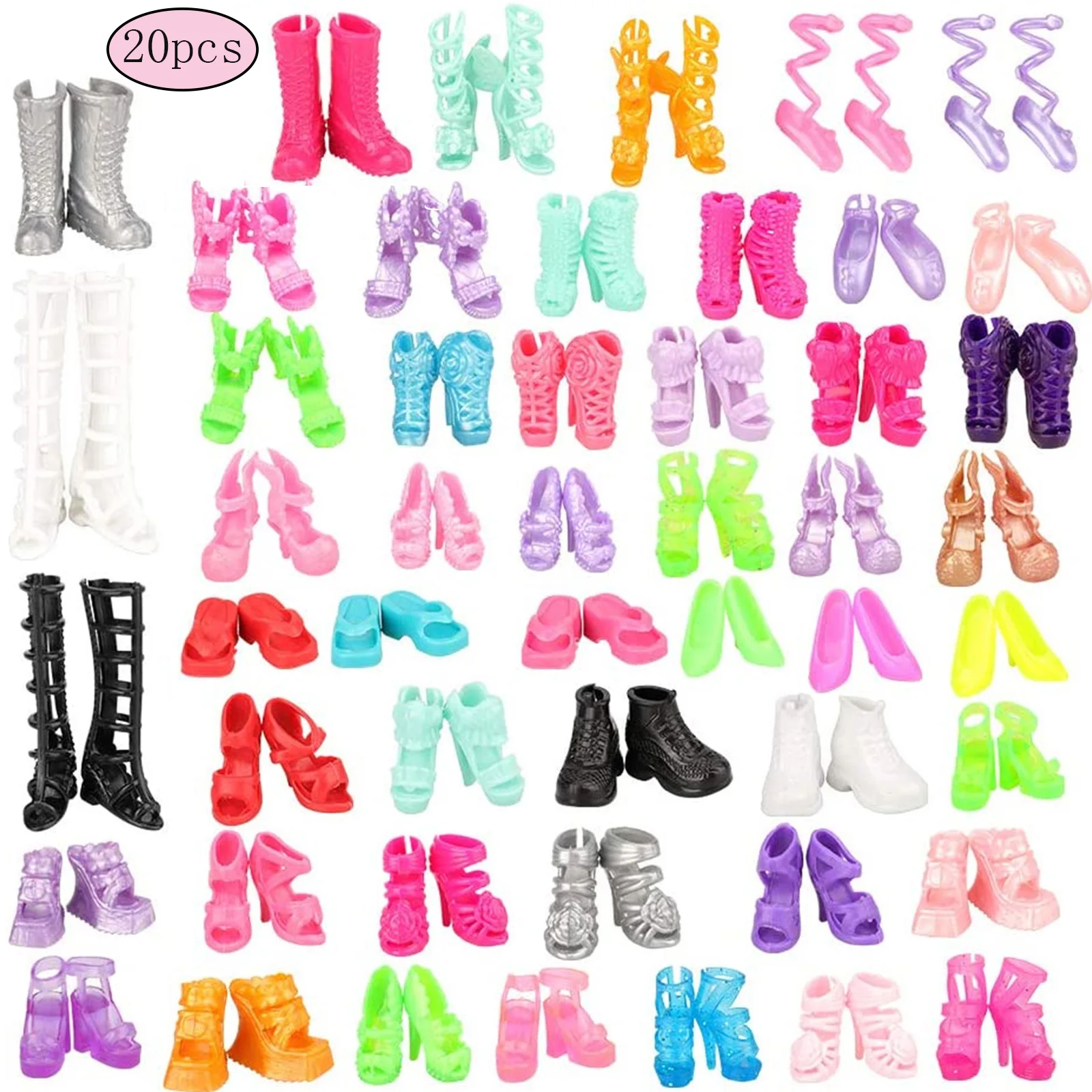 Barbies Doll Clothes Swimsuits Doll Shoes Doll Socks Hats For 11.8 Inch Barbies Doll Accessories&1/6 BJD Blythe Doll Girl`s Toy 2