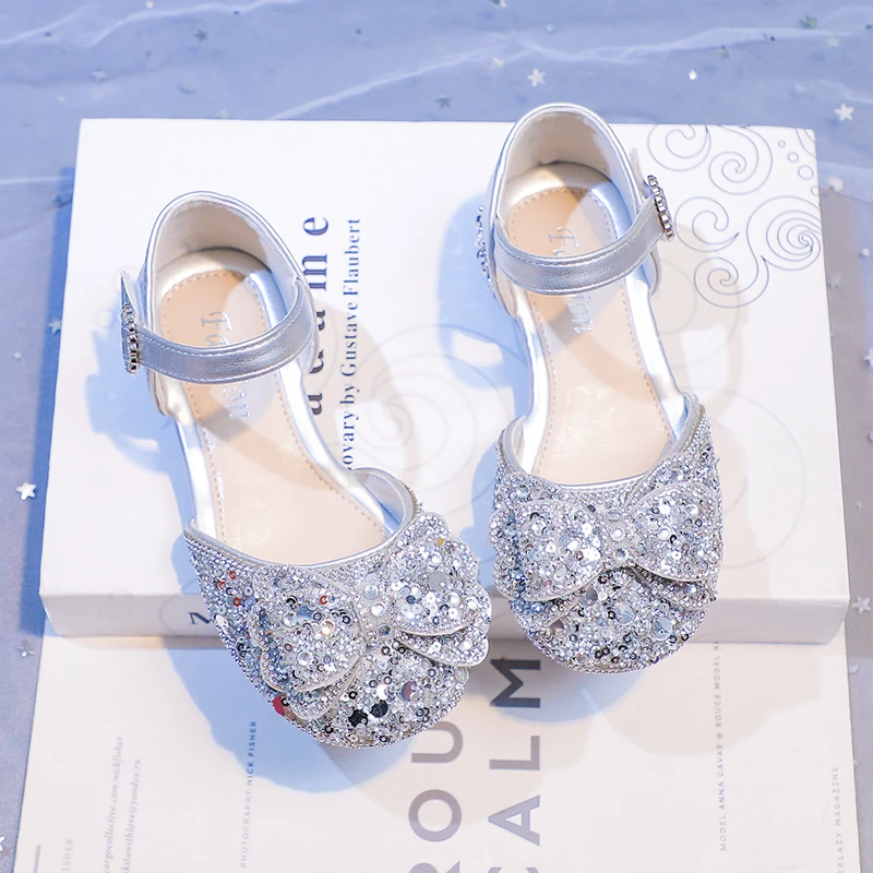 Girls Rhinestone Party Wedding Sandals