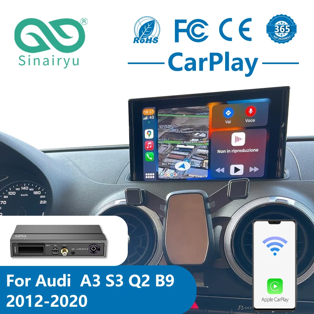 2023 WIFI Wireless Apple CarPlay Car Play Retrofit S3 A3 MMI 3G Plus