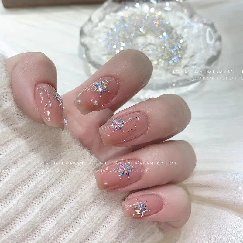 100PCS Zircon Nail Charms 4