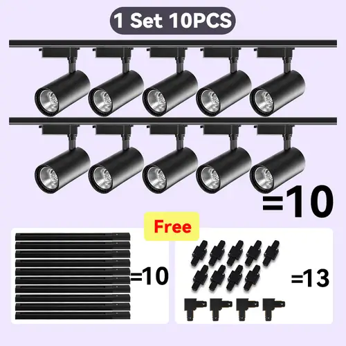 Led Track Light Set Ceiling Lamps Rail Lighting 220V Led Track Lamp Rail Light Spot Light Led Lights for Kitchen Shop Store Home - Image 22