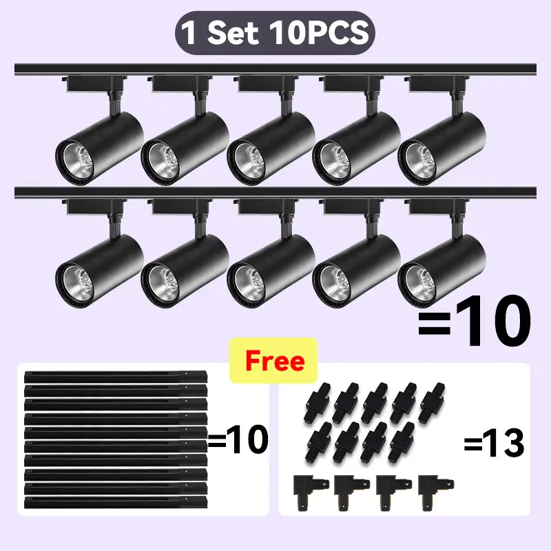 Led Track Light Set Ceiling Lamps Rail Lighting 220V Led Track Lamp Rail Light Spot Light Led Lights for Kitchen Shop Store Home - Image 22