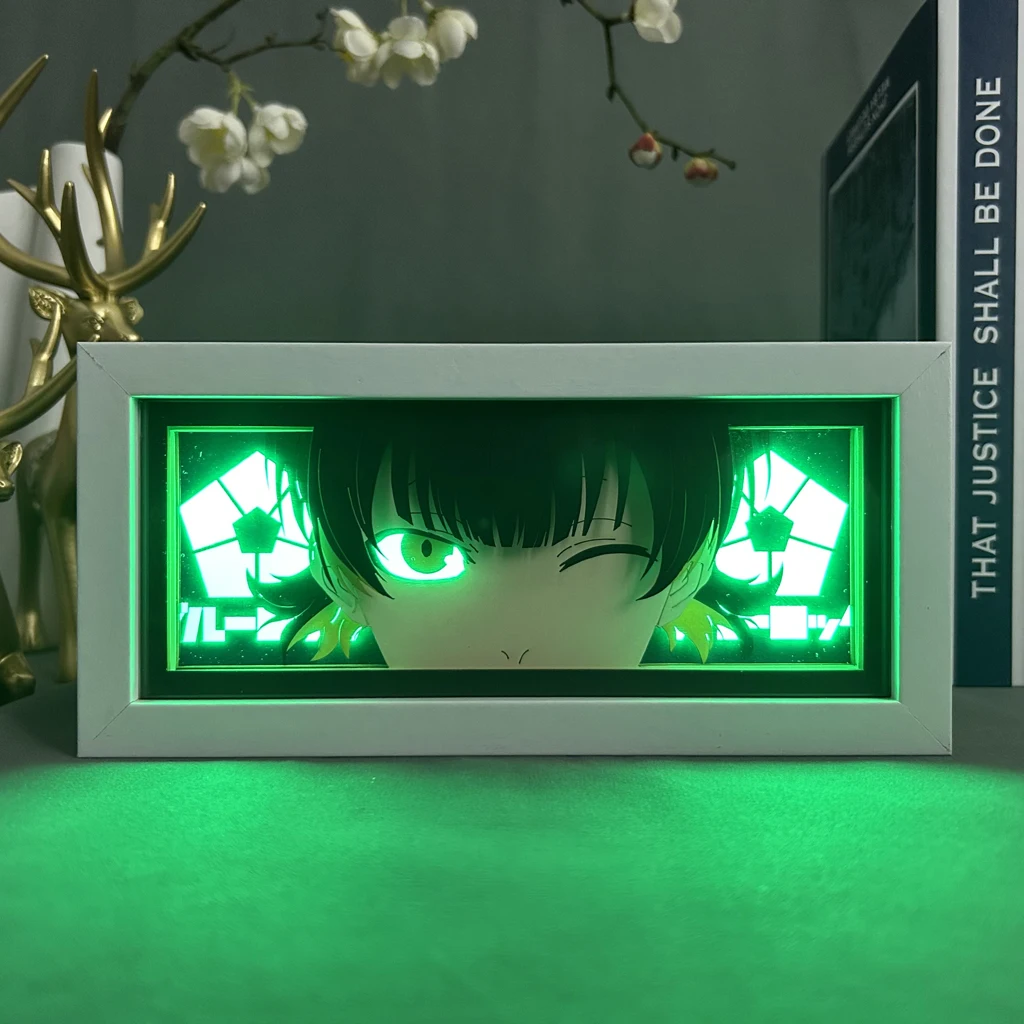 

Light Box Meguru Bachira Blue Lock for Room Decor Manga Paper Cut Table Desk Lamp Anime Blue Lock Lightbox Eyes Face Dropship