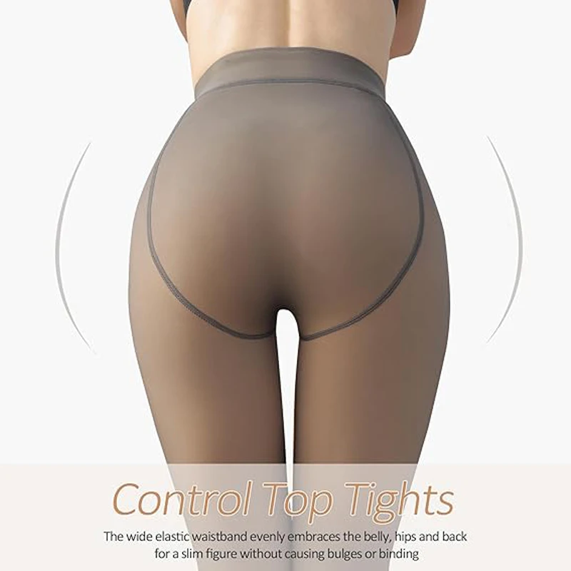 Winter Women&rsquo;s Pantyhose Resile Thermal Stockings Leggings Fake Translucent Warm Plush Fleece Tights Flawless Socks women leggings