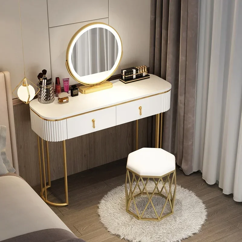 

Dressing Table Luxury Nordic Storage Beauty Lights Dressing Table Bedroom Jewelry College Comoda Pra Quarto Terrace Furniture