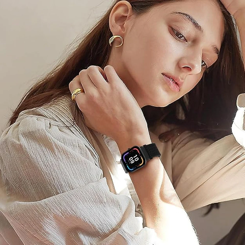Braided Magnetic Bracelet Strap for Smartwatch – 20mm/22mm Adjustable Watch Band