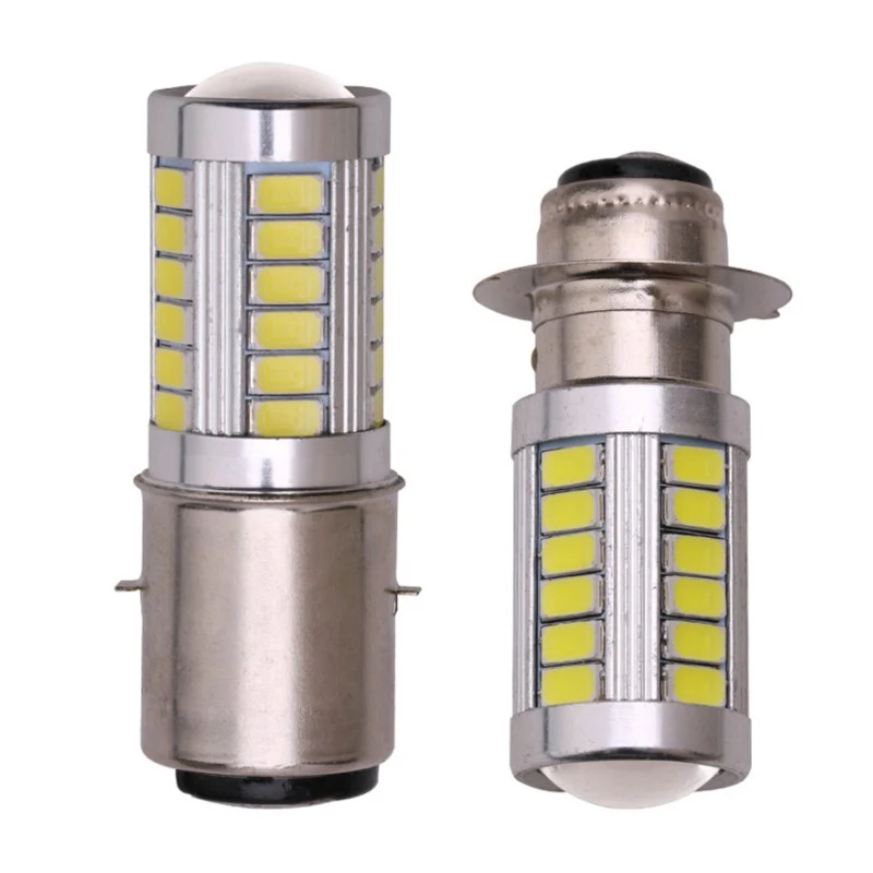 LED 안개등 램프, 자동 오토바이 헤드라이트, 33 SMD 모터 헤드램프, PX15D, BA20D, 1 개