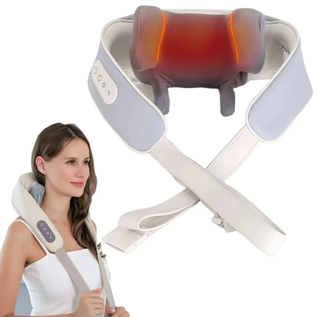 Electric Wireless Neck Shoulder Massage Machine Shiatsu Neck And Shoulder  Massager With Heat - AliExpress