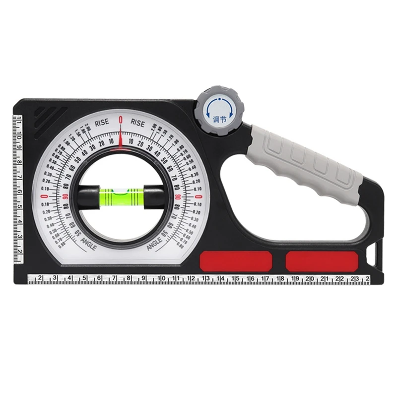 1 Pz Slant Angle Meter Multi Function Slope Gauge Ingegneria Edile 130 ° Angolo Finder Con Moschettone