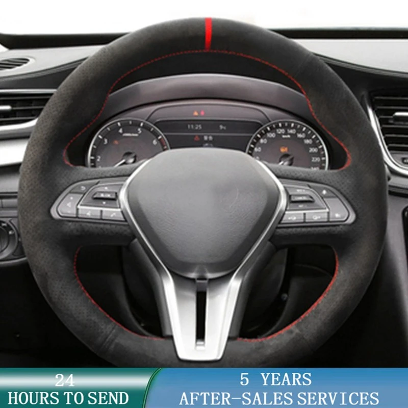 

Индивидуальная искусственная Нескользящая замшевая Кожаная оплетка для Infiniti Q50 2018 2019 2020 Q60 2016-2020 QX50 2018-2020