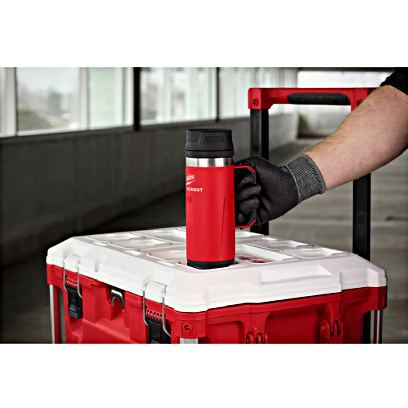 Milwaukee 48-22-8394R PACKOUT 18oz Insulated Mug With Sip Lid Double Wall Insulation Reinforced Handle Water Bottle 4