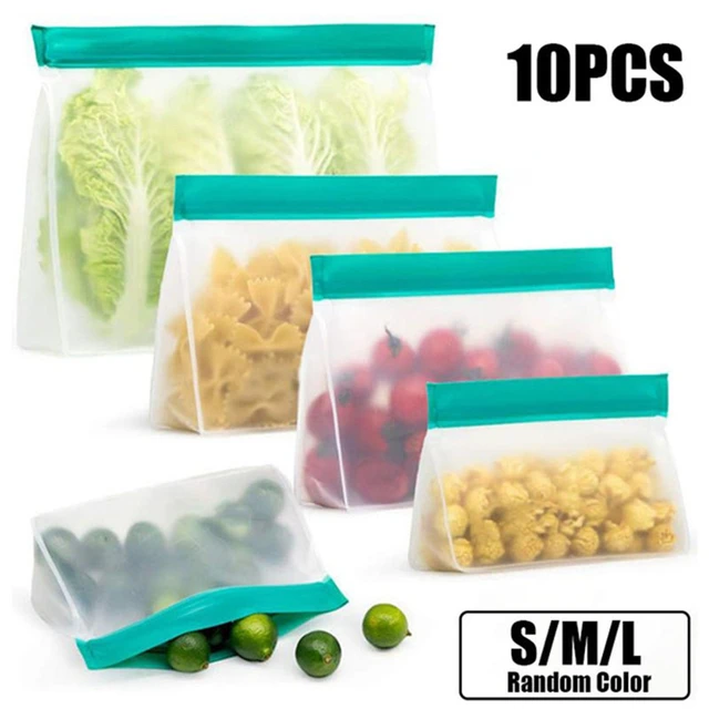 Reusable Silicone Food Storage Bags  Reusable Silicone Sandwich Bags -  Food Storage - Aliexpress