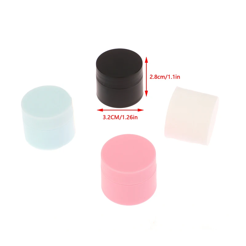 4pcs 5g Colorful Empty Cream Jar Cosmetic Jar Makeup Container Round Refillable Bottle Plastic Box Travel Bottle Tool