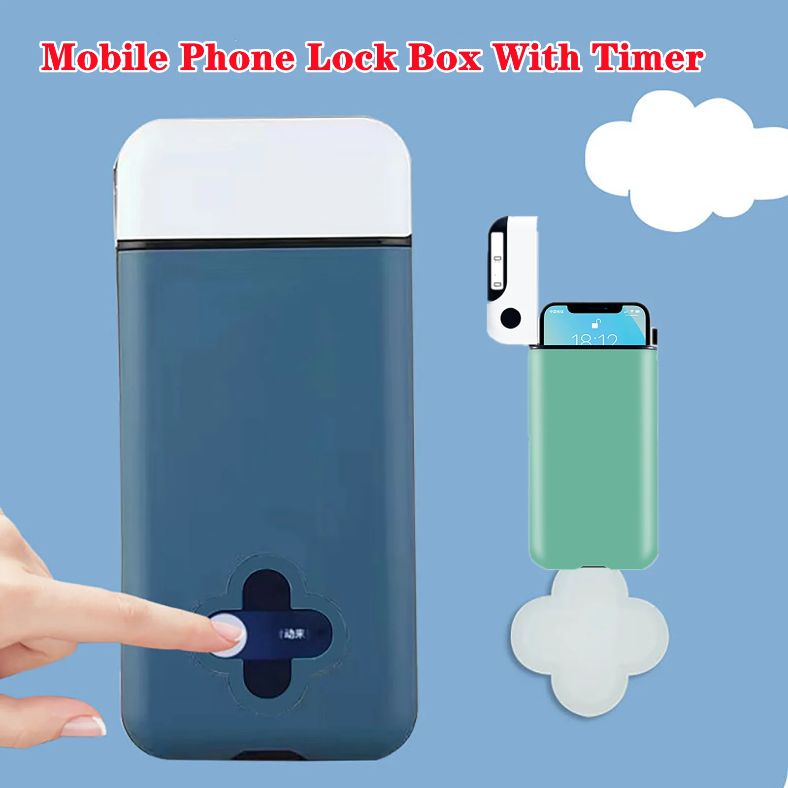 Phone Box With Lock Mobile Phone Lock Box With Timer Self-discipline Timed Box for Students ...